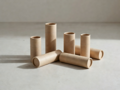 Minimalist cosmetics packaging in natural paper tubes